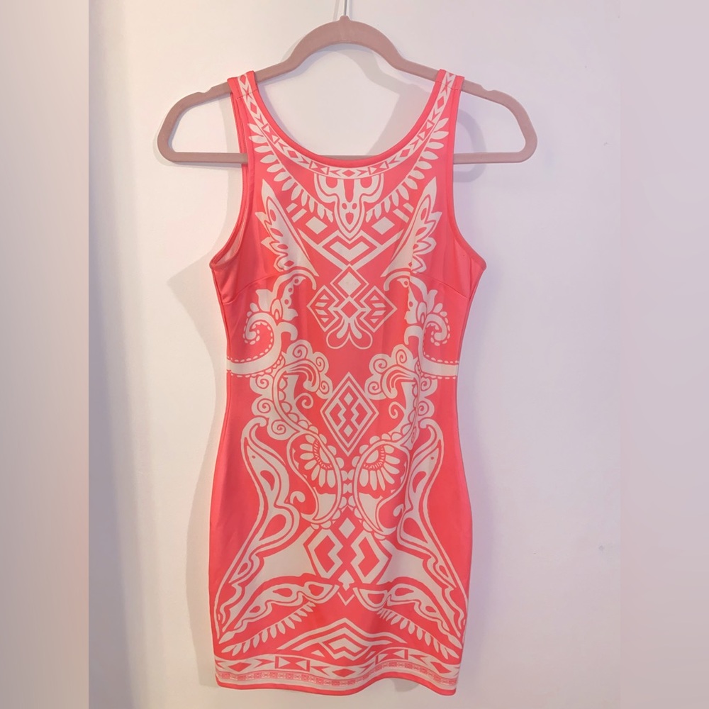 Bright pink dress